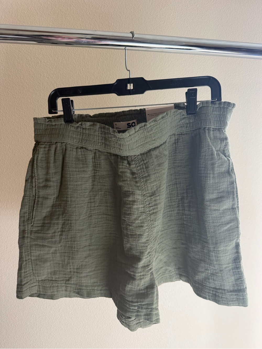 SO Women's Olive Gauze Drawstring Shorts